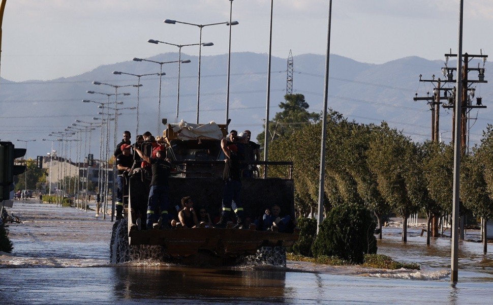 Λάρισα. Πλημμυρισμένη η συνοικία Γιαννούλη. Δευτέρα 11 Σεπτεμβρίου 2023  ( ΓΙΩΡΓΟΣ ΚΟΝΤΑΡΙΝΗΣ / EUROKINISSI)