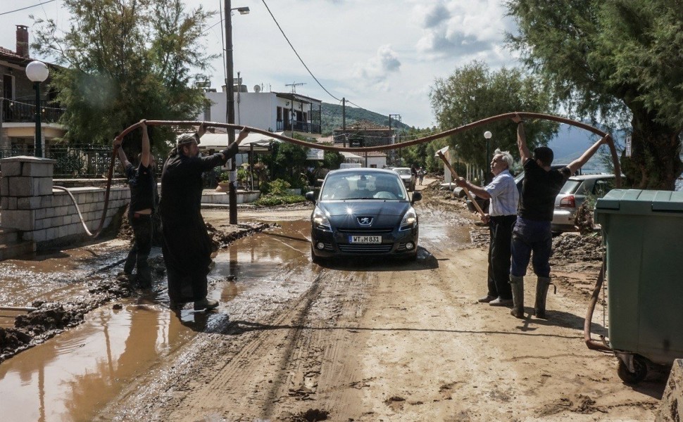 Καταστροφές από το πλημμυρικό φαινόμενο που προκάλεσε η κακοκαιρία "Daniel" στην Μηλίνα Πηλίου, Σάββατο 9 Σεπτεμβρίου 2023.
(ΘΑΝΑΣΗΣ ΚΑΛΛΙΑΡΑΣ/EUROKINISSI)