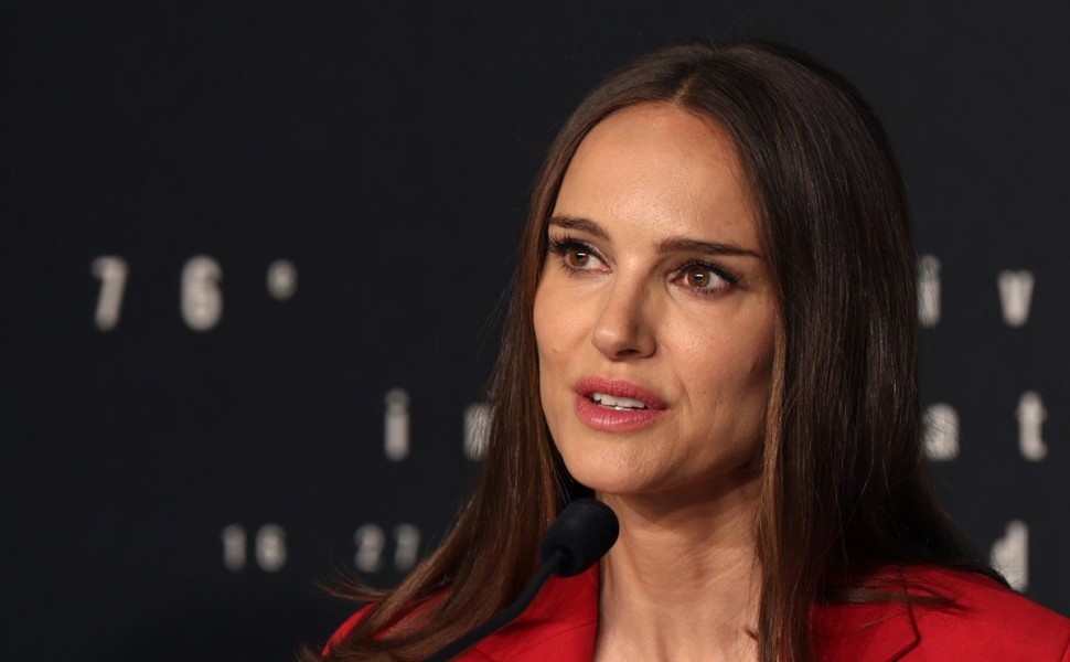 epa10642941 US actor Natalie Portman attends the press conference for 'May December' during the 76th annual Cannes Film Festival, in Cannes, France, 21 May 2023. The movie is presented in the Official Competition of the festival which runs from 16 to 27 M