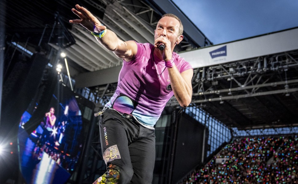Coldplay performs at Parken Stadium/EPA