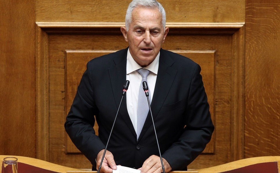 Ο βουλευτής του ΣΥΡΙΖΑ-ΠΣ Ευάγγελος Αποστολάκης μιλάει στην Ολομέλεια της Βουλής κατά τη διάρκεια ανάγνωσης και συζήτησης επί των Προγραμματικών Δηλώσεων της Κυβέρνησης, Αθήνα, Παρασκευή 07 Ιουλίου 2023. Η διαδικασία θα ολοκληρωθεί το βράδυ του Σαββάτου, 