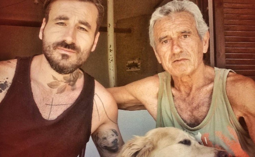 Ο Γιώργος Μαυρίδης με τον πατέρα του/Φωτογραφία Instagram