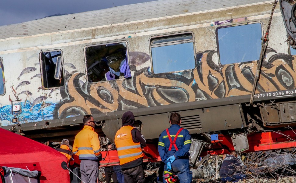 Σιδηροδρομικό δυστύχημα στα Τέμπη έξω από την Λάρισα/φωτο αρχείου eurokinissi