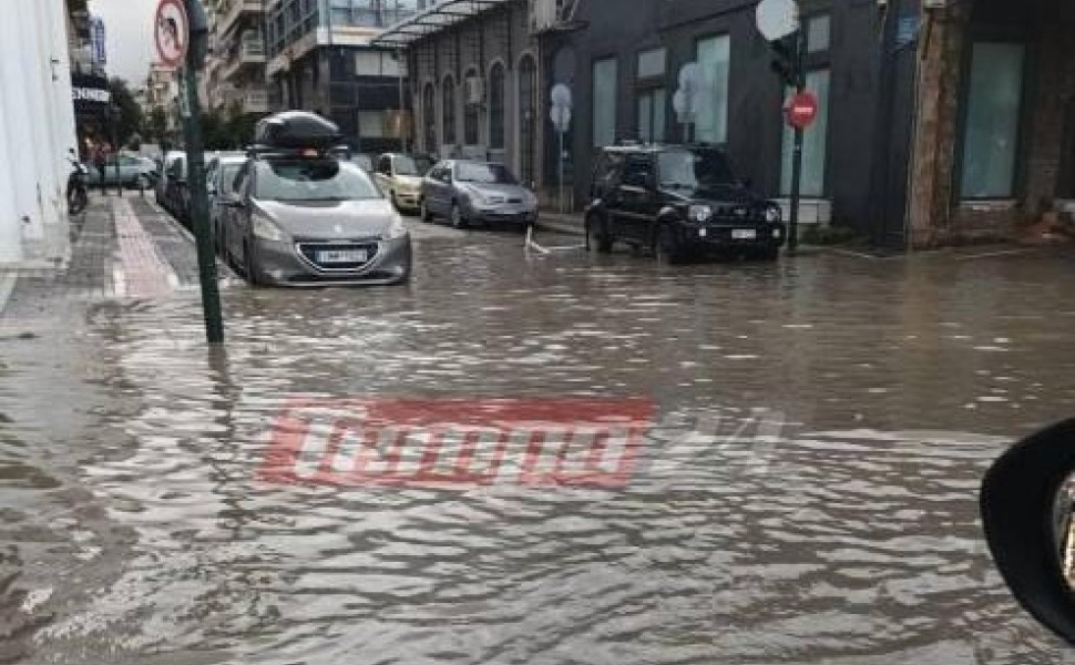 Πλημμύρες στην πόλη της Πάτρας/φωτό tempo24
