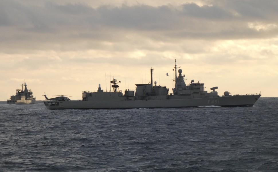 Εικόνα από άσκηση με τη συμμετοχή του Πολεμικού Ναυτικού (Eurokinissi)