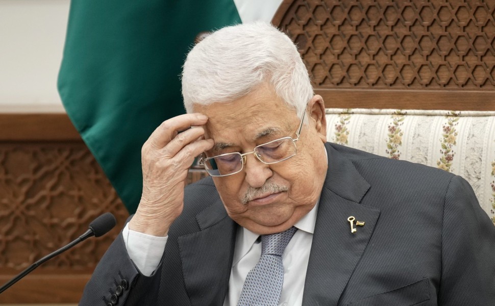 Ο Παλαιστίνιος πρόεδρος Μαχούντ Αμπάς (φωτο: ΑΠΕ-ΜΠΕ/EPA/CHRISTOPHE ENA)