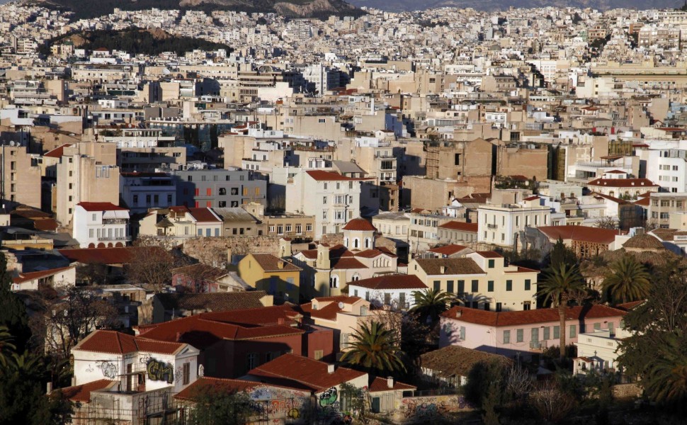 Εικόνα από κατοικίες στην Αθήνα (φωτο: Eurokinissi)