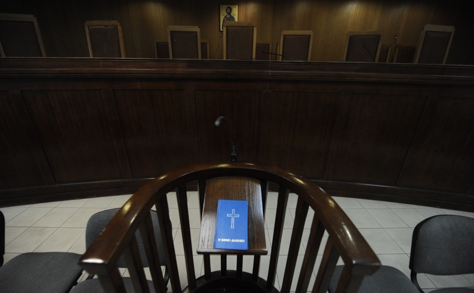 Εικόνα από δικαστική αίθουσα (φωτο: Eurokinissi)
