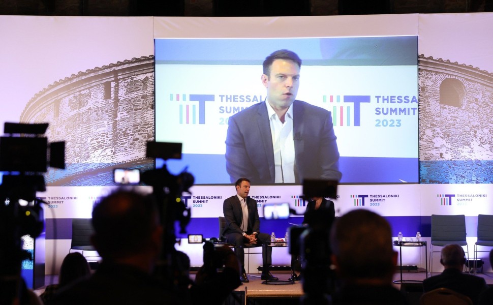 Ο Στέφανος Κασσελάκης στο Thessaloniki Summit 2023 (φωτο: Intime)