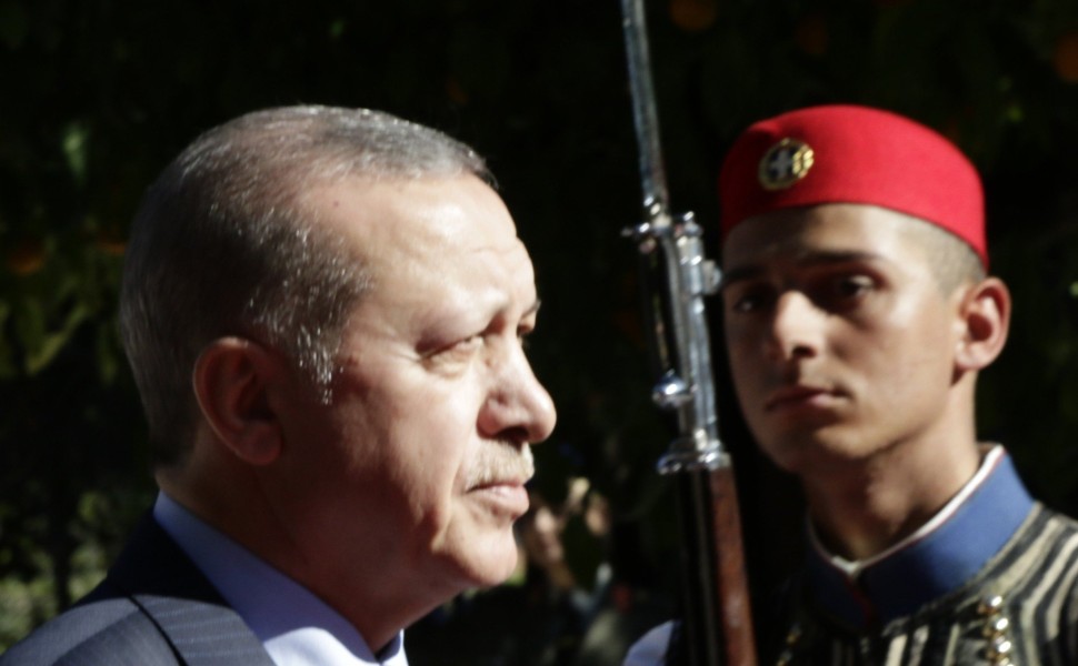 Ο πρόεδρος της Τουρκίας Ταγίπ Ερντογάν στην πρόσφατη επίσκεψή του στην Αθήνα / Φωτο: Eurokinissi