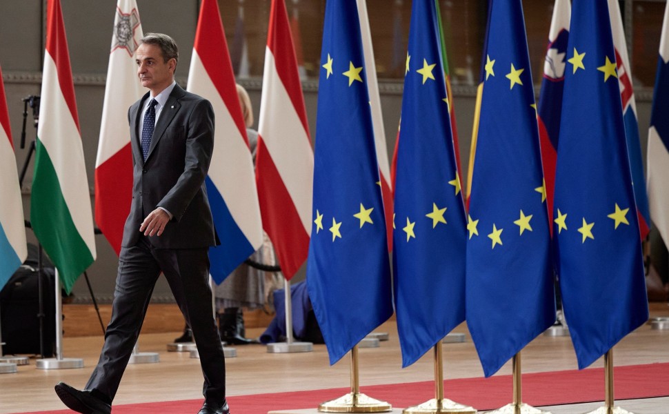 Ο Πρωθυπουργός Κυριάκος Μητσοτάκης στη Σύνοδο Κορυφής στις Βρυξέλλες / Eurokinissi
