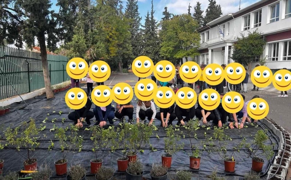 Λαχανόκηπος σε αυλή δημοτικού σχολείου στη Θεσσαλονίκη/φωτό ΑΠΕ-ΜΠΕ