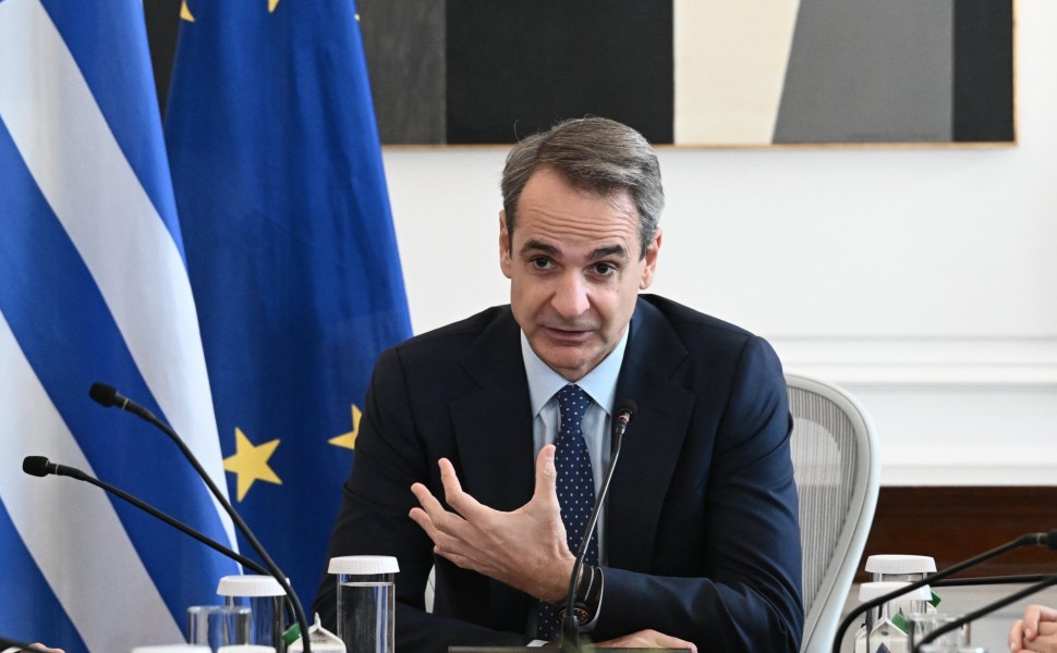 Ο πρωθυπουργός Κυριάκος Μητσοτάκης στο υπουργικό Συμβούλιο / eurokinissi
