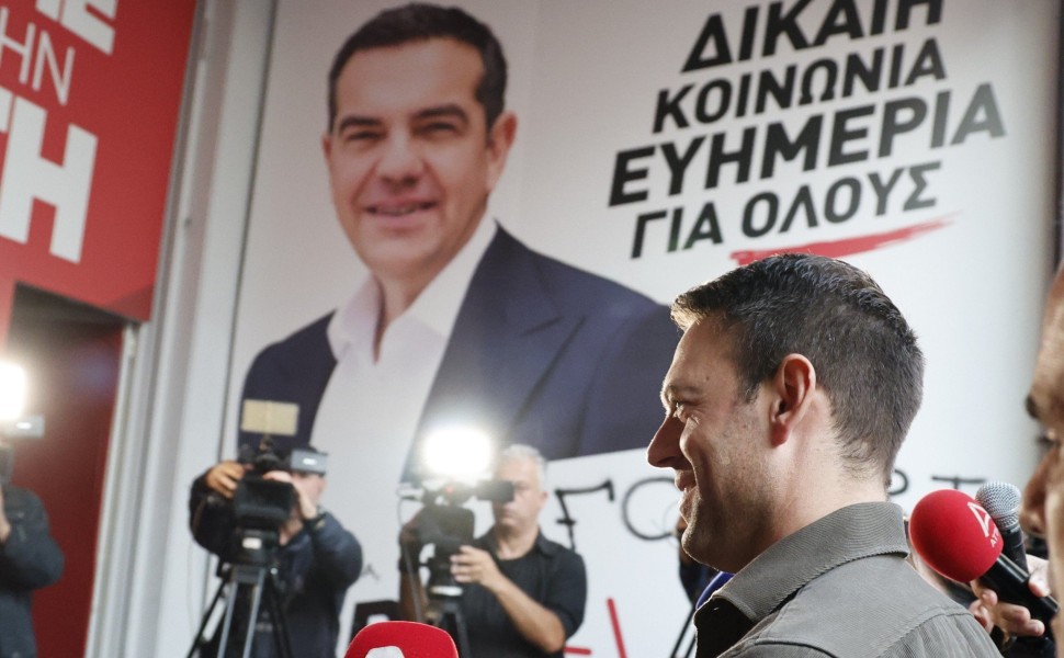 Ο πρόεδρος του ΣΥΡΙΖΑ Στέφανος Κασσελάκης σε συνεδρίαση της Πολιτικής Γραμματείας / Eurokinissi