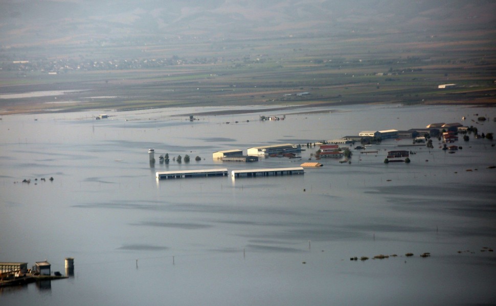 Εικόνα από τις πλημμύρες στη Θεσσαλία (φωτο: Eurokinissi)