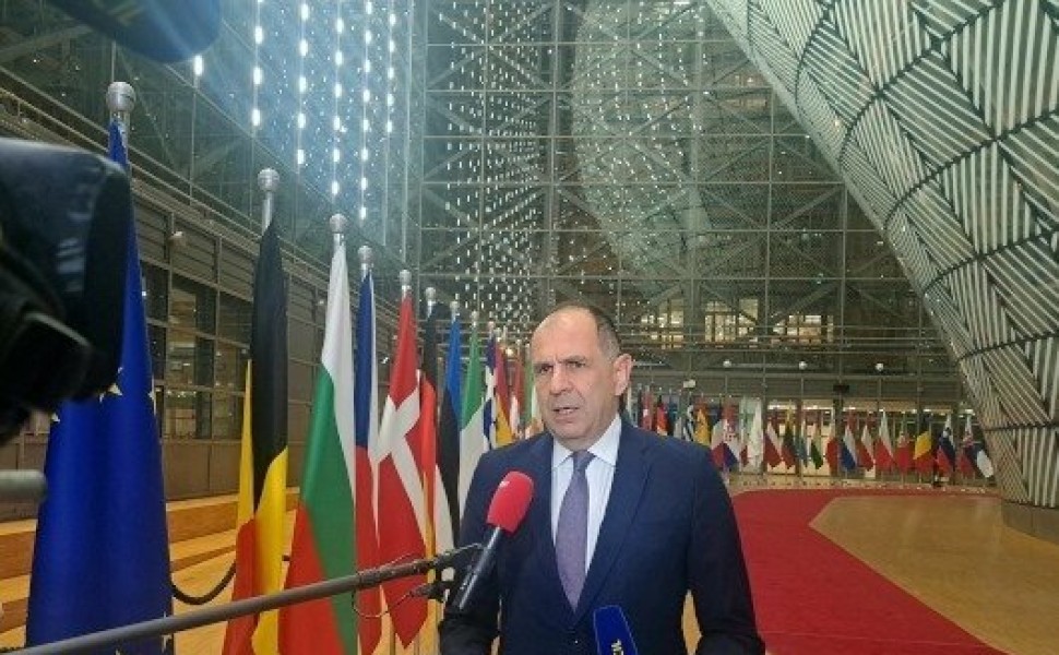 O υπουργός Εξωτερικών Γιώργος Γεραπετρίτης στο Συμβούλιο Εξωτερικών Υποθέσεων / Eurokinissi
