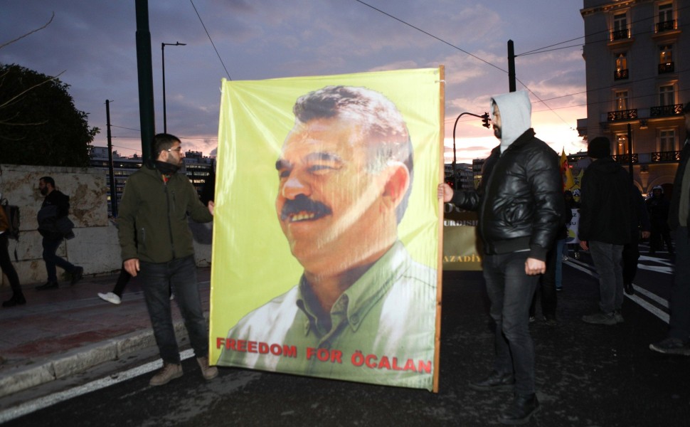 Φώτο αρχείου - Διαδήλωσ Κούρδων για τον Οτσαλάν στην Αθήνα / intime