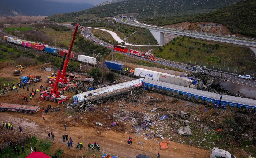 Η σιδηροδρομική τραγωδία στα Τέμπη / φωτ. Eurokinissi