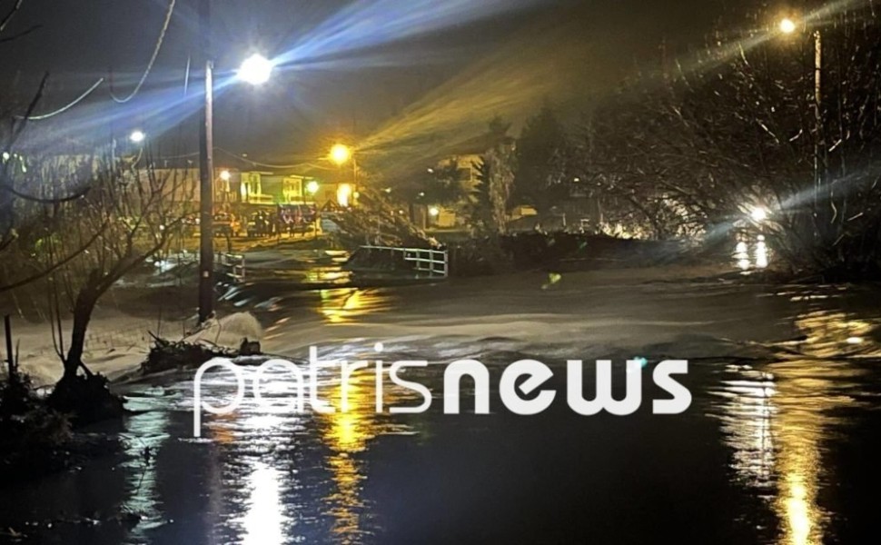 Χείμαρρος παρέσυρε αυτοκίνητο στην είσοδο του χωριού Πλουτοχώρι στην Ηλεία/patrisnews