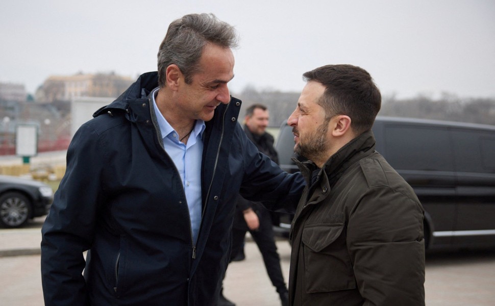 Ο Κυριάκος Μητσοτάκης συναντά τον Βολοντίμιρ Ζελένσκι στην Οδησσό / Reuters