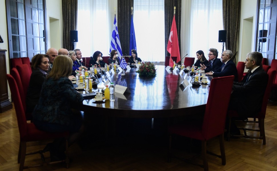 Συνάντηση των αντιπροσωπειών Ελλάδας - Τουρκίας τον Δεκέμβριο του 2023 (φωτο: Eurokinissi)