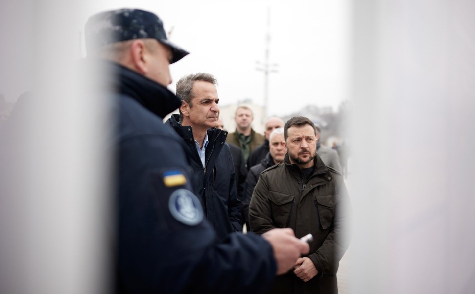 Κυριάκος Μητσοτάκης και Βολοντίμιρ Ζελένσκι στο λιμάνι της Οδησσού (φωτο: Γραφείο Τύπου Πρωθυπουργού)
