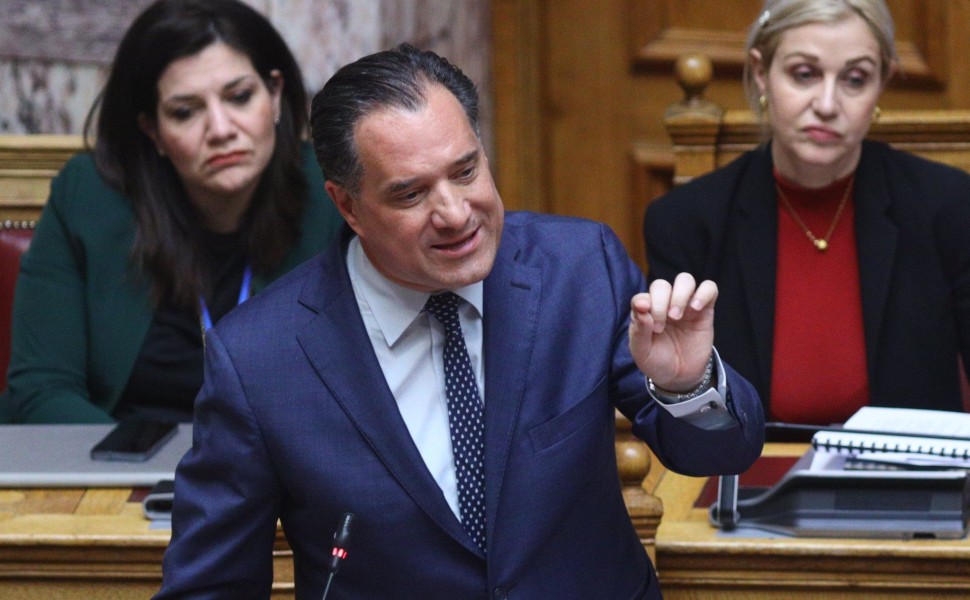 Ο Άδωνις Γεωργιάδης στη Βουλή / πηγή: Eurokinissi