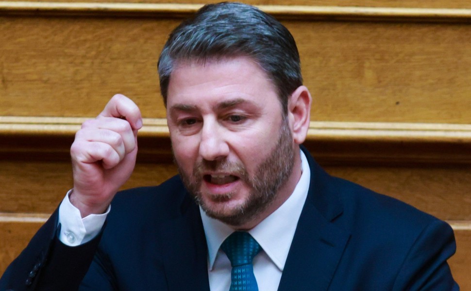 O πρόεδρος του ΠΑΣΟΚ Νίκος Ανδρουλάκης στη Βουλή / Eurokinissi