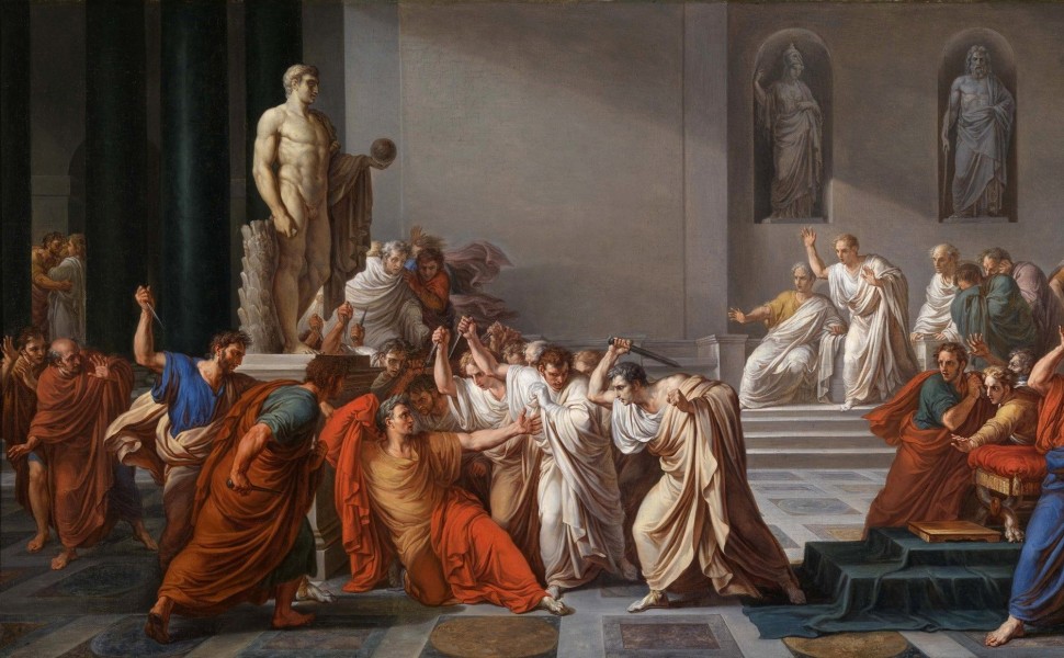 Η δολοφονία του Ιούλιου Καίσαρα (έργο του Vincenzo Camuccini) / Φωτ.: Wikipedia