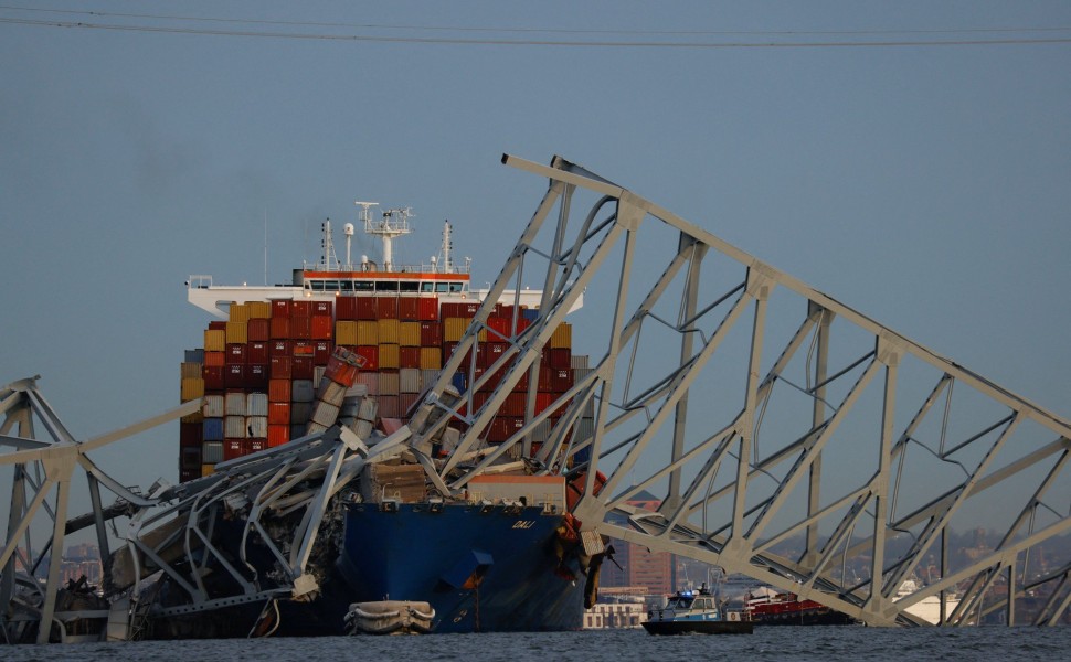 Η γέφυρα της Βαλτιμόρης κατέρρευσε όταν προσέκρουσε πάνω της φορτηγό πλοίο / Reuters