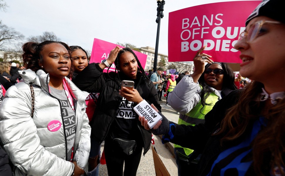 Διαδήλωση υπέρ του δικαιώματος στην άμβλωση στην Ουάσιγκτον. Φωτογραφία: Reuters