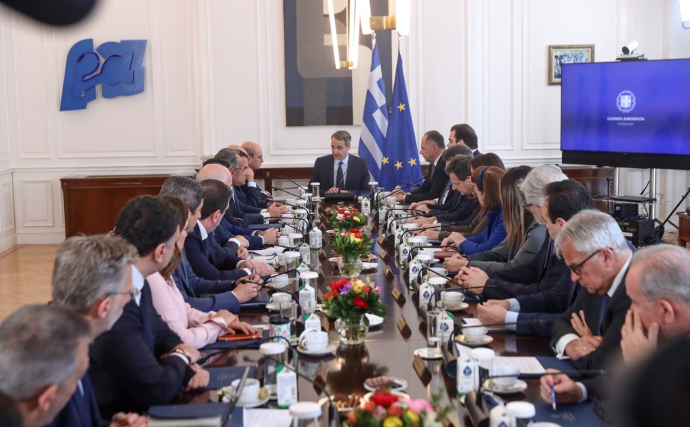 Εικόνα από τη συνεδρίαση του Υπουργικού Συμβουλίου (φωτο: Eurokinissi)