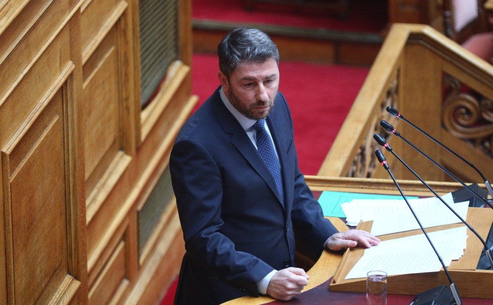 Ο Νίκος Ανδρουλάκης στο βήμα της Βουλής / Eurokinissi