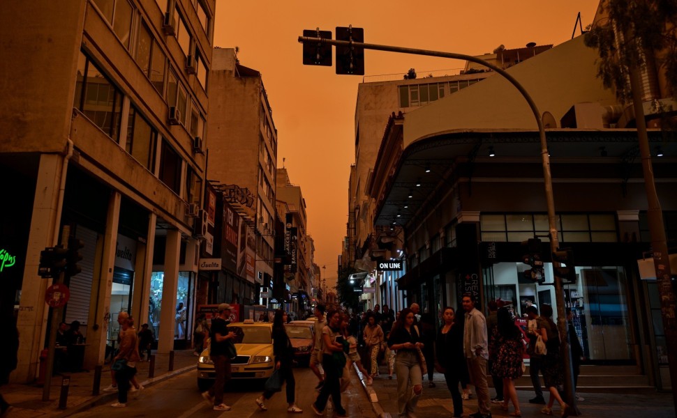 Αφρικανική σκόνη στην Αθήνα/Eurokinissi