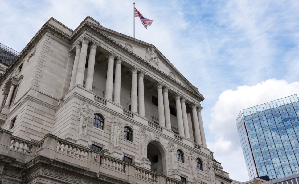 FILE PHOTO: A general view of the Bank of England (BoE) building, the BoE confirmed to raise interest rates to 1.75%, in London, Britain, August 4, 2022. REUTERS/Maja Smiejkowska