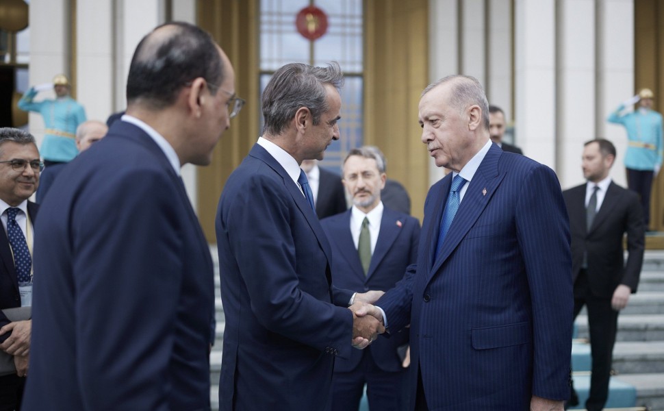 Κυριάκος Μητσοτάκης και Ταγίπ Ερντογάν μετά τη συνάντησή τους στην Άγκυρα / Γραφείο Τύπου Πρωθυπουργού