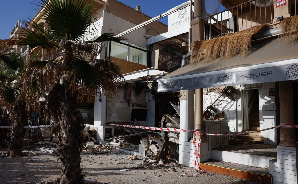 Το Medusa Beach Club που κατέρρευσε στη Μαγιόρκα/Reuters