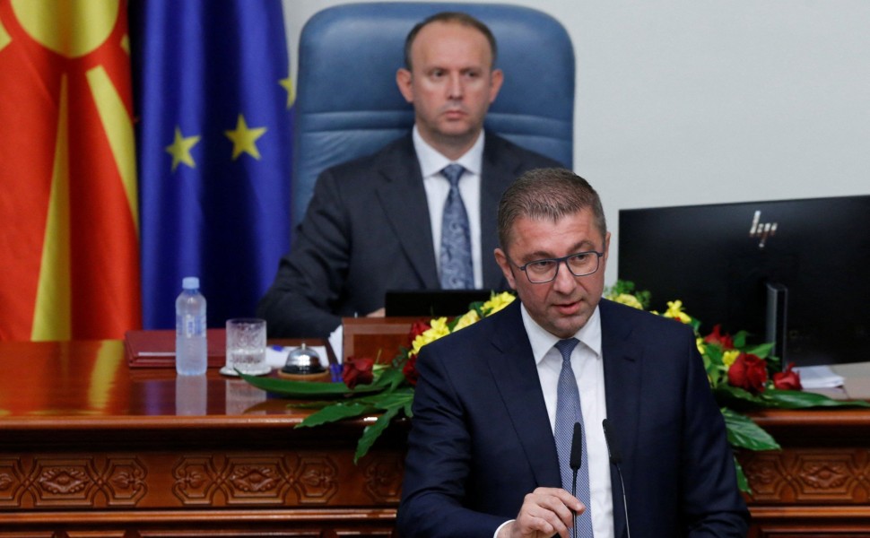O Xρίστιαν Μίτσκοσκι στο κοινοβούλιο της Βόρειας Μακεδονίας / Reuters