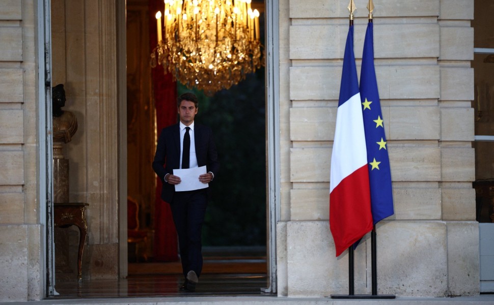 Ο τελών υπό παραίτηση Γάλλος πρωθυπουργός Γκαμπριέλ Ατάλ / Φωτ.: Reuters