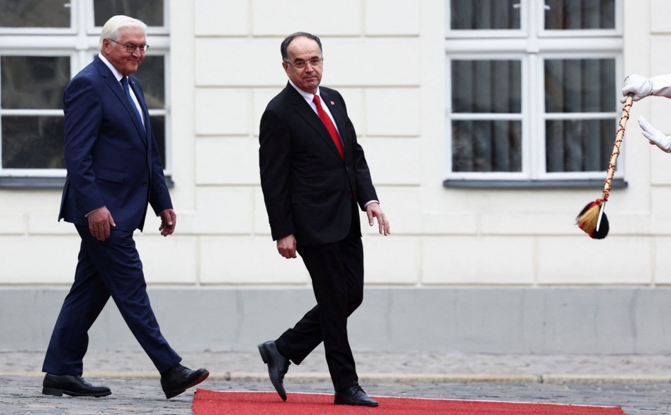 O πρόεδρος της Αλβανίας στην πρόσφατη επίσκεψή του στη Γερμανία / Reuters