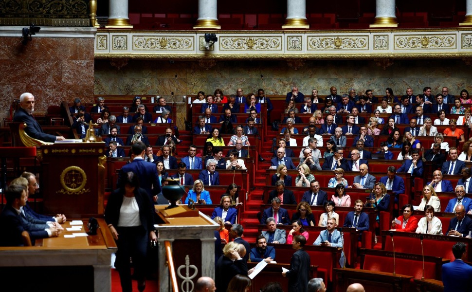 Στιγμιότυπο από την ψηφοφορία για την εκλογή προέδρου στη Γαλλική Εθνοσυνέλευση. Φωτό: Reuters
