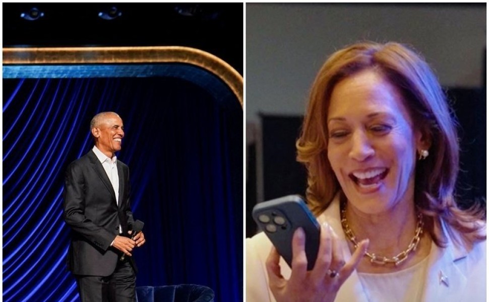 Το ζεύγος Ομπάμα κάλεσε στο τηλέφωνο την Κάμαλα Χάρις για να εκφράσει την υποστήριξή του προς το πρόσωπό της / Reuters