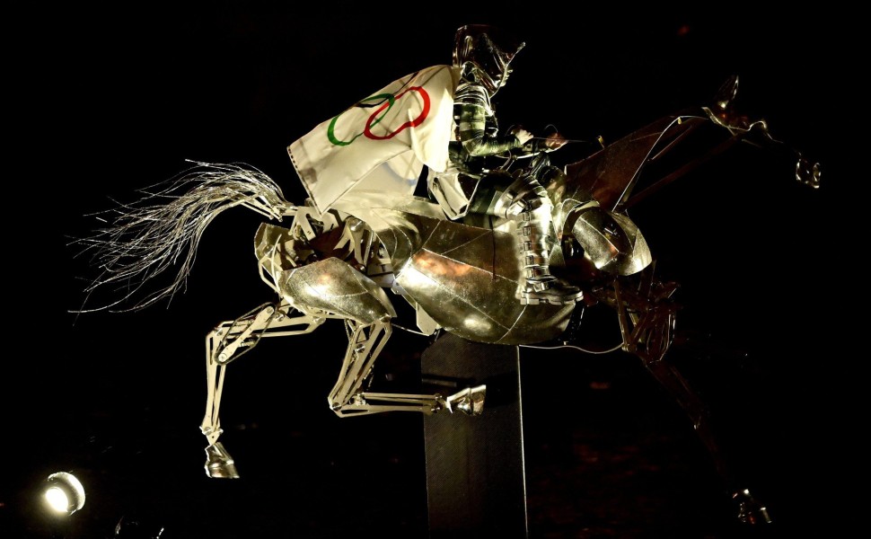 Το μεταλλικό άλογο στην τελετή έναρξης των Ολυμπιακών Αγώνων στο Παρίσι | ΑΠΕ - ΜΠΕ