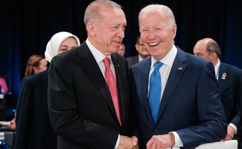 Recep Tayyip Erdoğan (President of Türkiye) and Joe Biden (President of the United States)